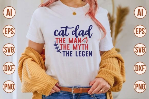 Cat Dad the Man the Myth the Legen Embroidery Review