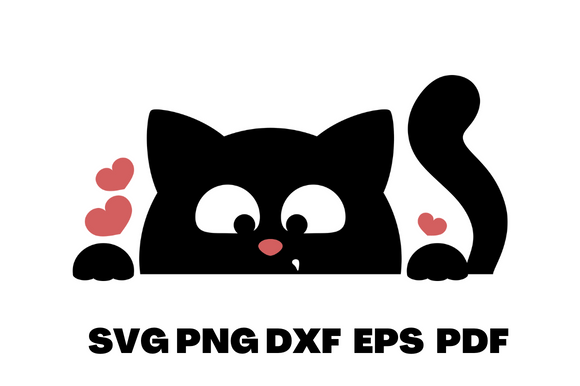 CAT LOGO Black Cat Logo Embroidery Design