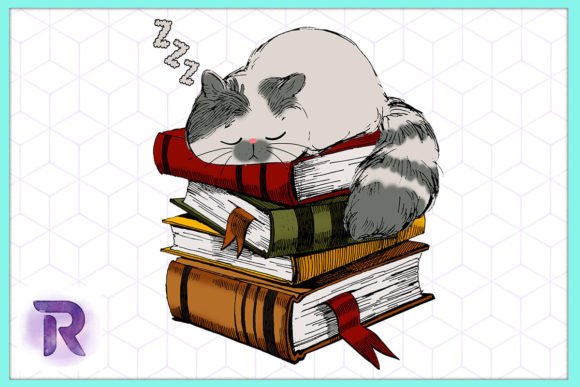 Cat on the Books Cartoon Reading Design Review