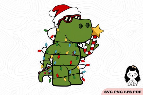 Cool Dinosaur Christmas SVG PNG Review