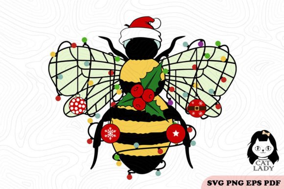 Cute Bee Christmas SVG PNG Review
