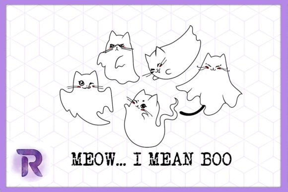Halloween Meow Cat Ghost Boo PNG Review