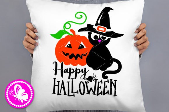 Happy Halloween Black Cat Pumpkin Print Review