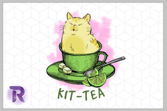 Kit-Tea Funny Cat Lover Cute Cat PNG Review