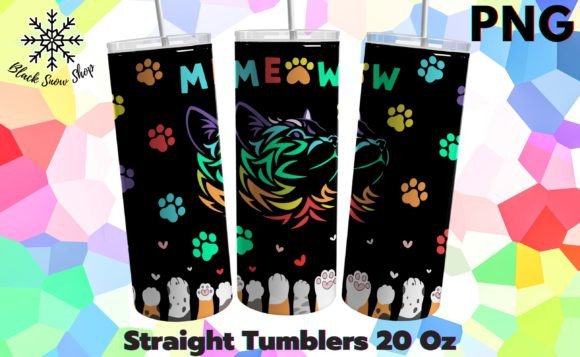 Meow Cat Black Pastel Sublimation Tumble Review